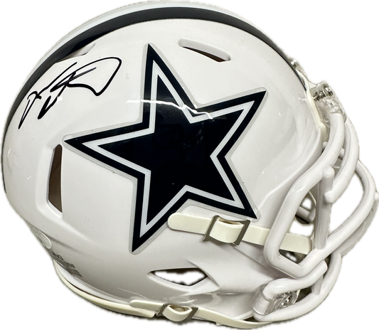 Dorance Armstrong White Dallas Signed Mini Football Helmet (JSA/PIA)