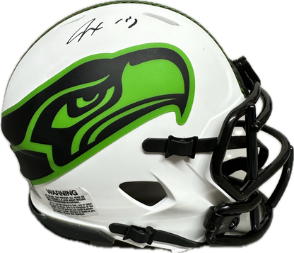 Jaxon Smith Njigba Seattle Signed Lunar Mini Football Helmet (PIA/JSA)
