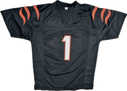 Ja'Marr Chase Signed Custom Black Cincinnati Football Jersey (PIA)