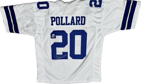 Tony Pollard Signed Dallas Custom White Football Jersey (PIA)