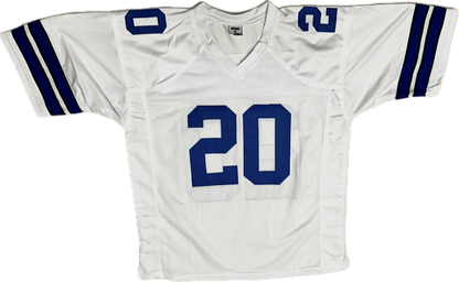 Tony Pollard Signed Dallas Custom White Football Jersey (PIA)