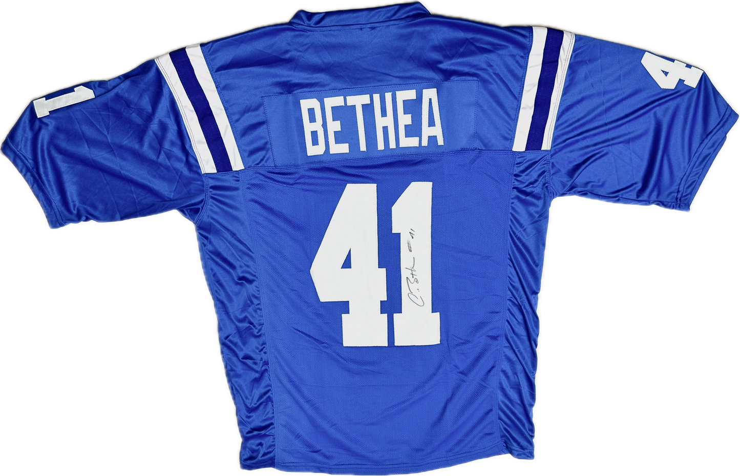 Antoine Bethea Signed Custom Indianapolis Blue Football Jersey