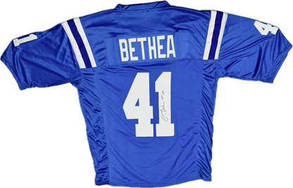 Antoine Bethea Signed Custom Indianapolis Blue Football Jersey