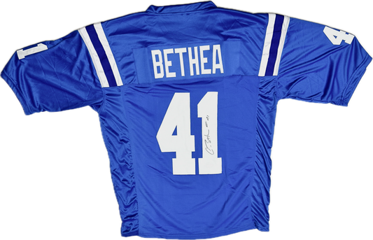 Antoine Bethea Signed Custom Indianapolis Blue Football Jersey