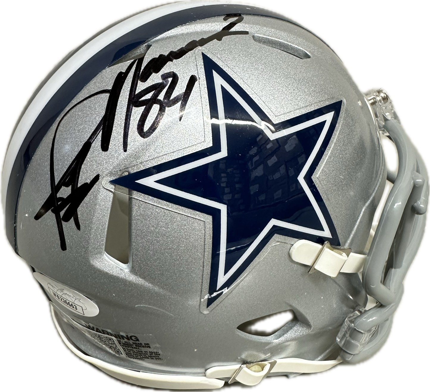 Jay Novacek Silver Dallas Signed Mini Football Helmet (JSA/PIA)