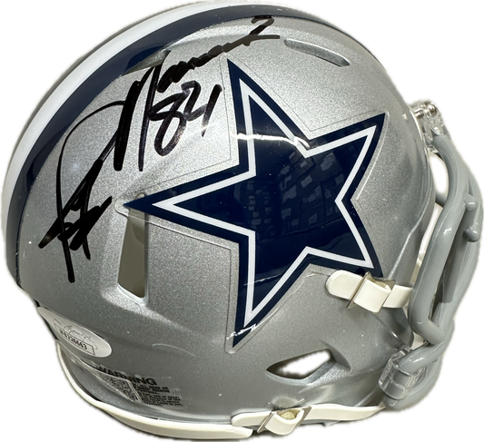Jay Novacek Silver Dallas Signed Mini Football Helmet (JSA/PIA)