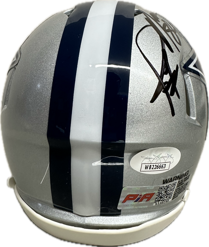 Jay Novacek Silver Dallas Signed Mini Football Helmet (JSA/PIA)
