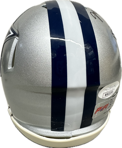 Malik Hooker  Signed Dallas Silver Mini Football Helmet (PIA/JSA)