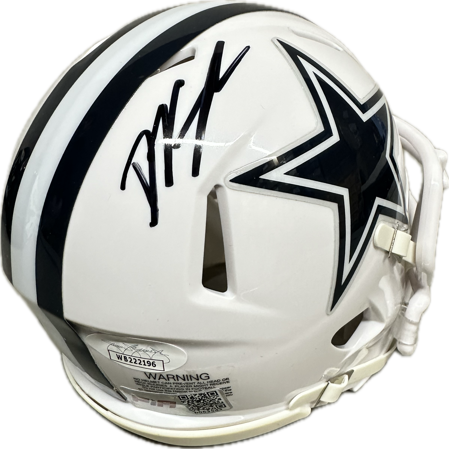 Deuce Vaughn Signed Dallas Speed White Mini Football Helmet (PIA/JSA)