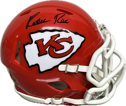 Rashee Rice Kansas City Red Mini Football Helmet (PIA) Superbowl Champs