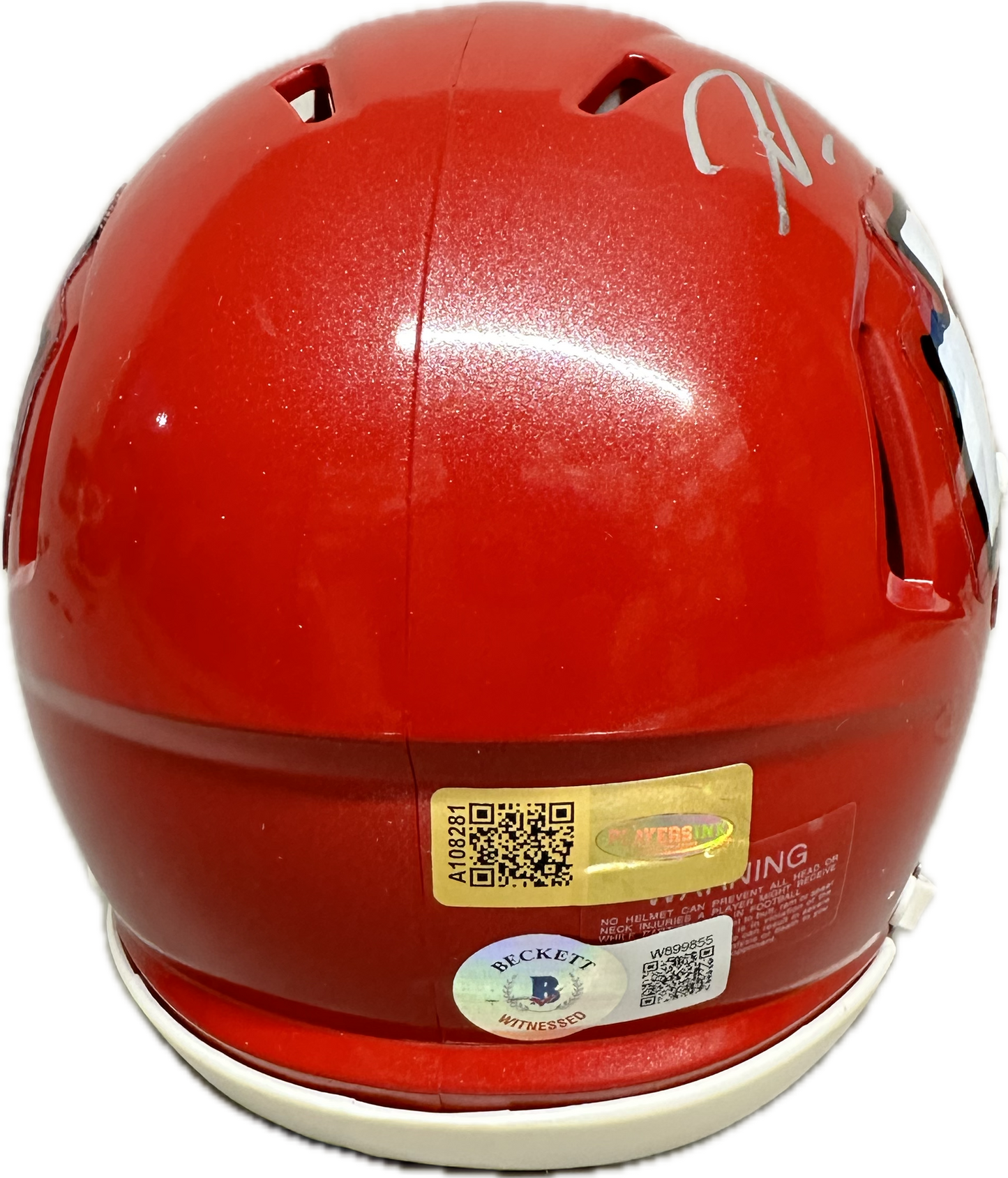 Noah Grey Kansas City Red Mini Football Helmet (PIA/JSA)