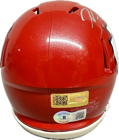 Noah Grey Kansas City Red Mini Football Helmet (PIA/JSA)