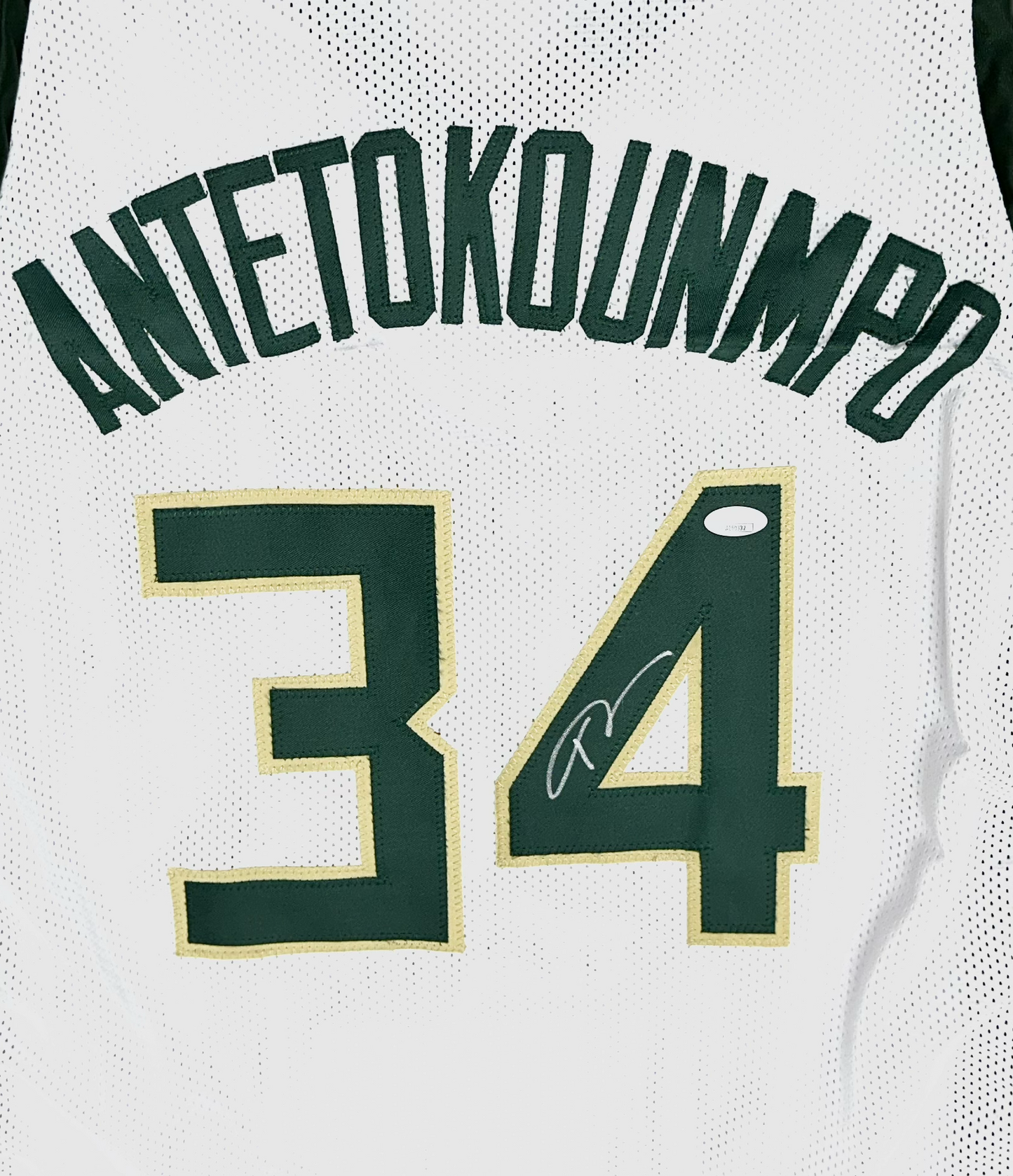 Giannis Antetokounmpo Custom White Milwaukee Signed Basketball Jersey (PIA)