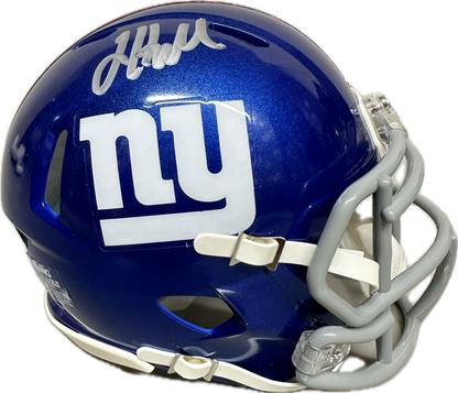 Jalin Hyatt Signed New York Speed Home Mini Football Helmet (PIA)