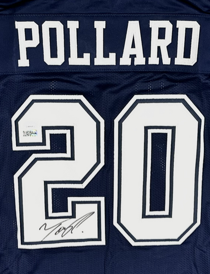 Tony Pollard Dallas Signed Custom Home Football Jersey (PIA)