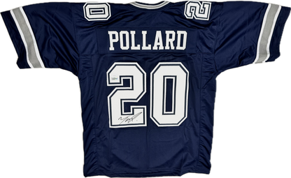 Tony Pollard Dallas Signed Custom Home Football Jersey (PIA)