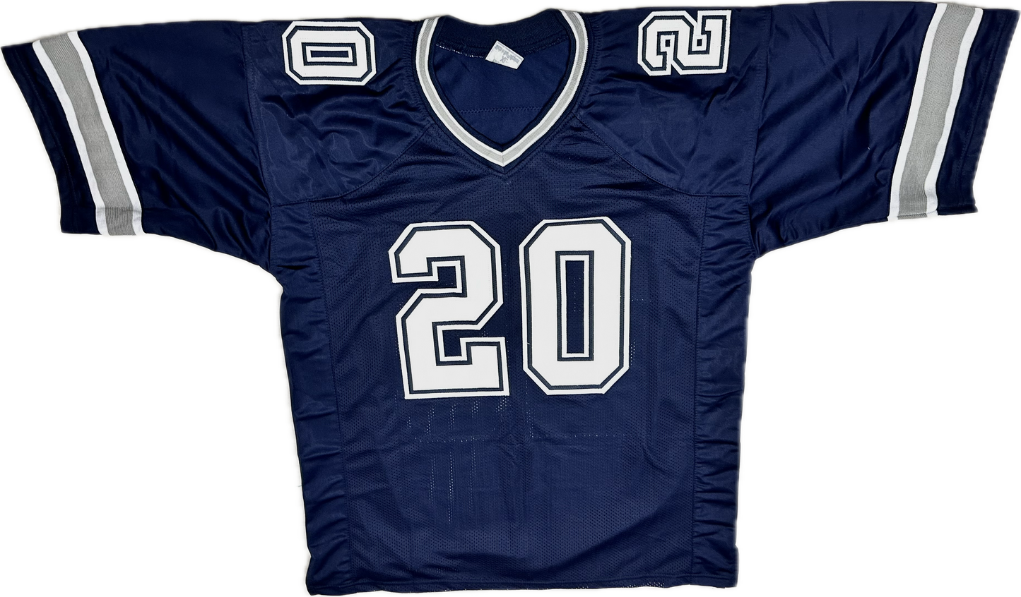 Tony Pollard Dallas Signed Custom Home Football Jersey (PIA)