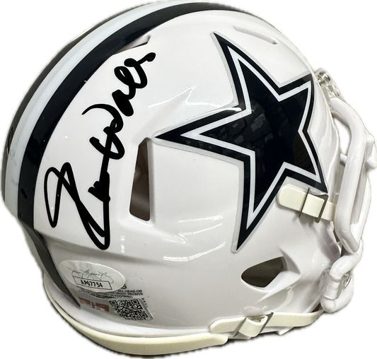 Everson Walls Dallas White Signed Mini Football Helmet (JSA/PIA) America Team
