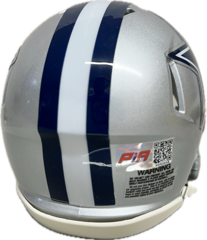Noah Igbinoghene Dallas Grey Signed Mini Football Helmet (PIA)