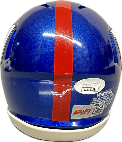 Jalin Hyatt Signed New York Speed Home Mini Football Helmet (PIA)