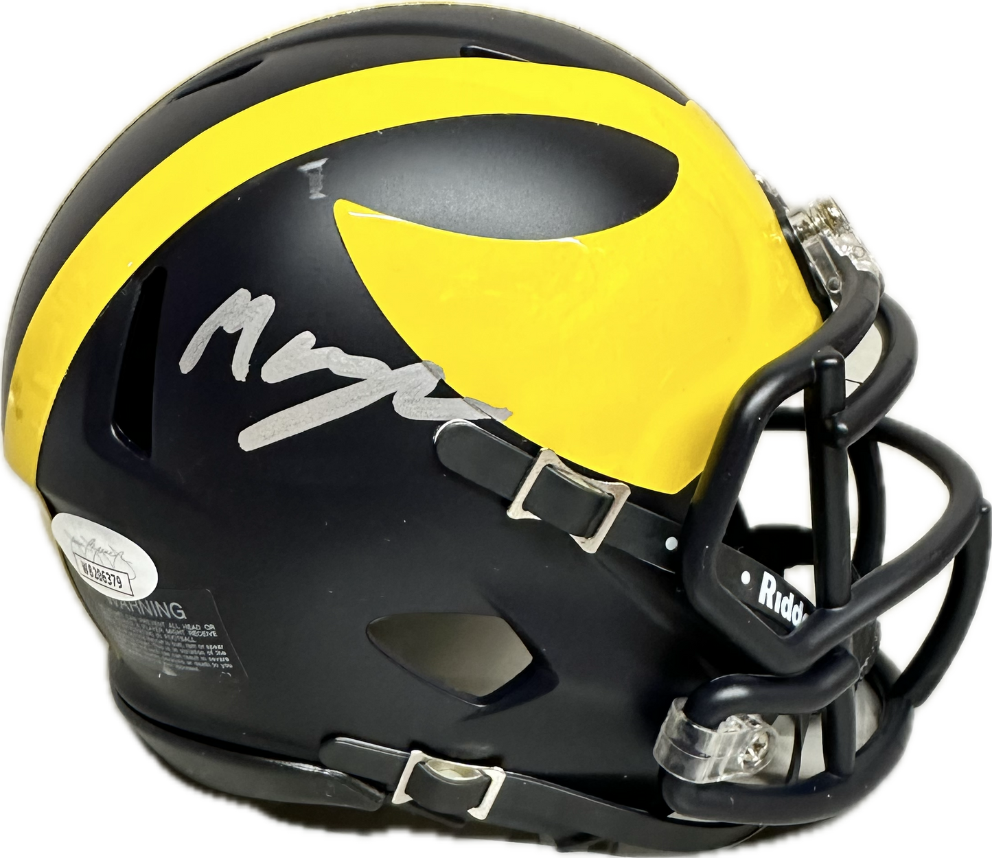 Mazi Smith Michigan Signed Mini Football Helmet (PIA/JSA)