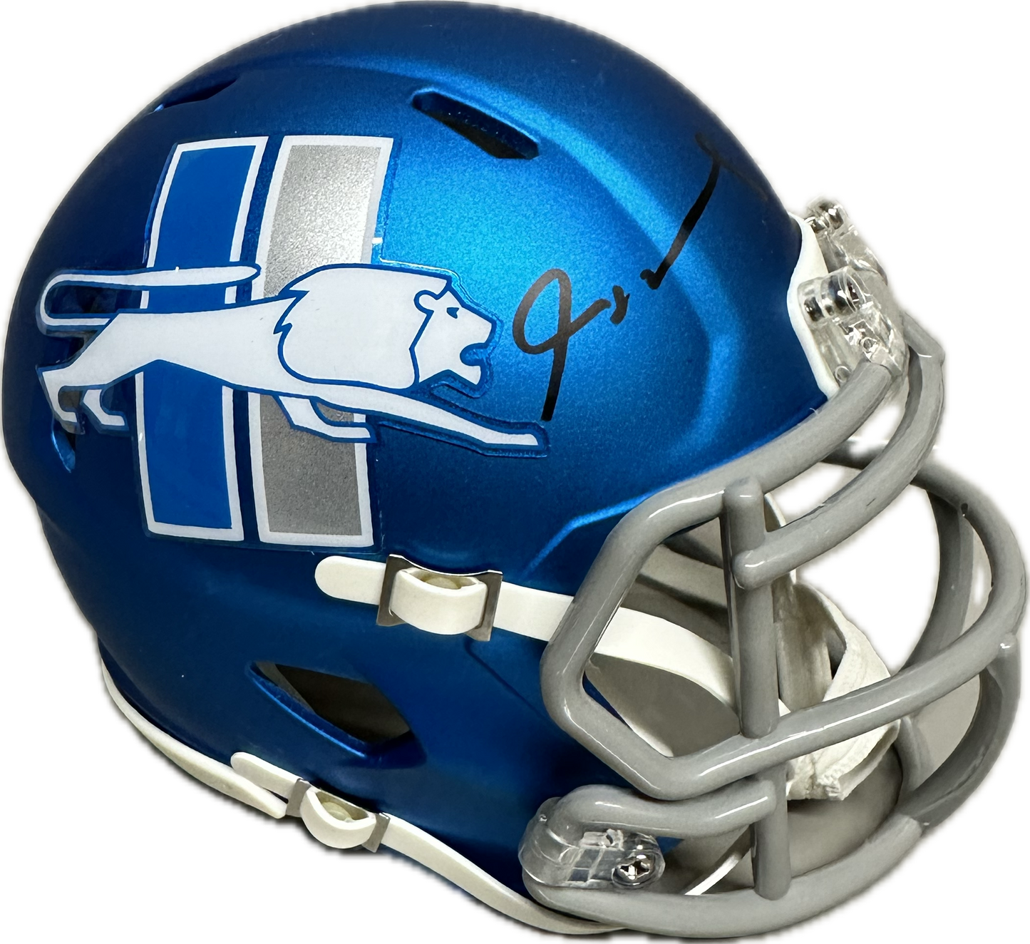 Jameson Williams Detroit Throwback Signed Mini Football Helmet (PIA/JSA)