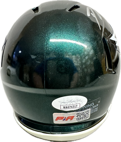 D'Andre Swift Philadelphia Signed Mini Football Helmet (PIA/JSA)