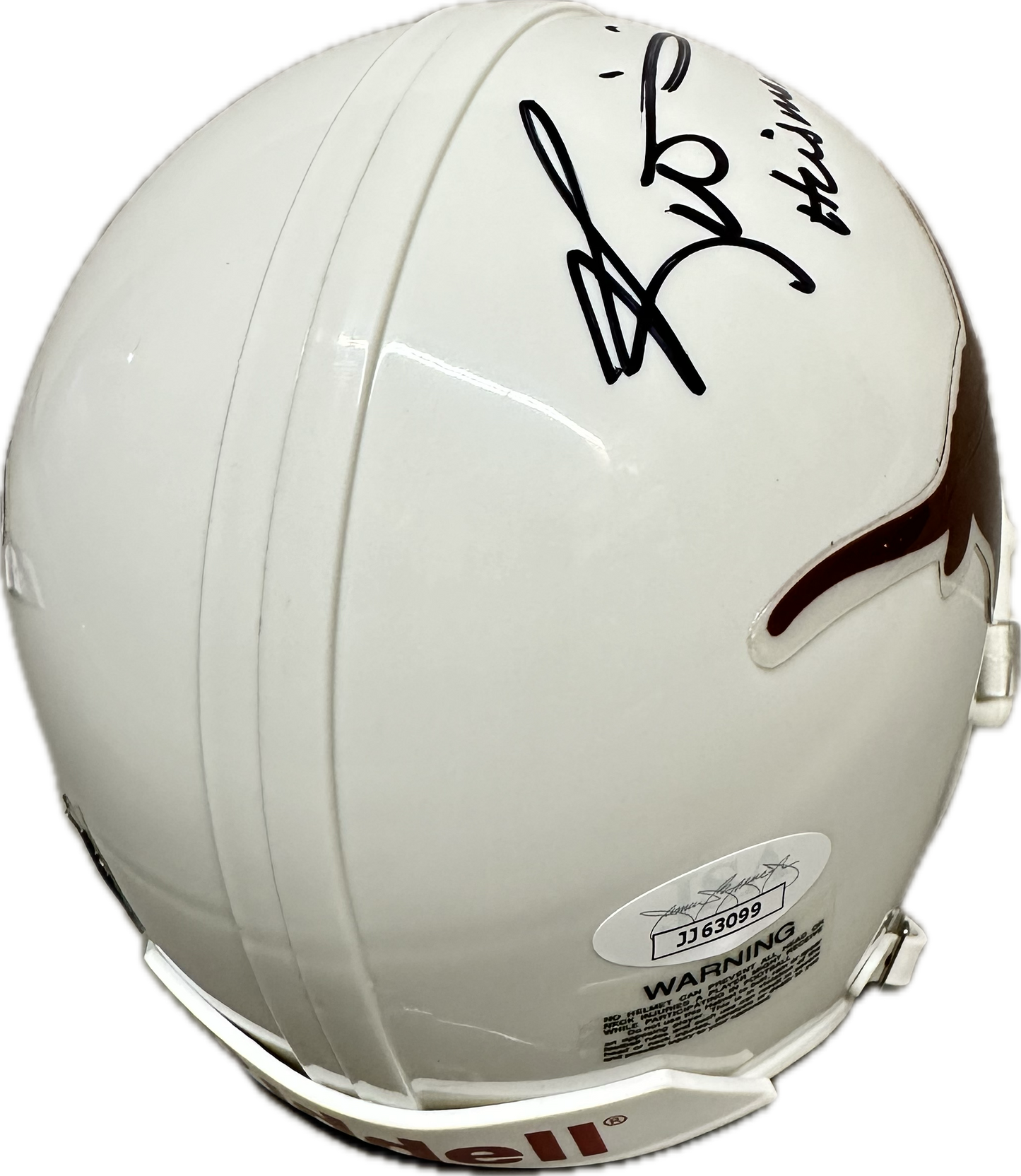 Ricky Williams "Heisman 98" Inscription Texas White Signed Mini Football Helmet (JSA)