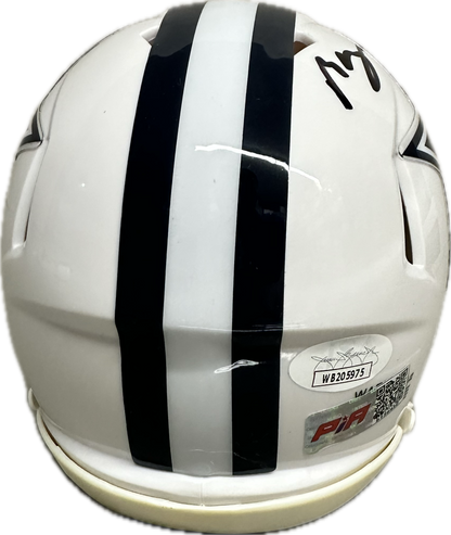Mazi Smith Dallas White Speed  Signed Mini Football Helmet (JSA/PIA)