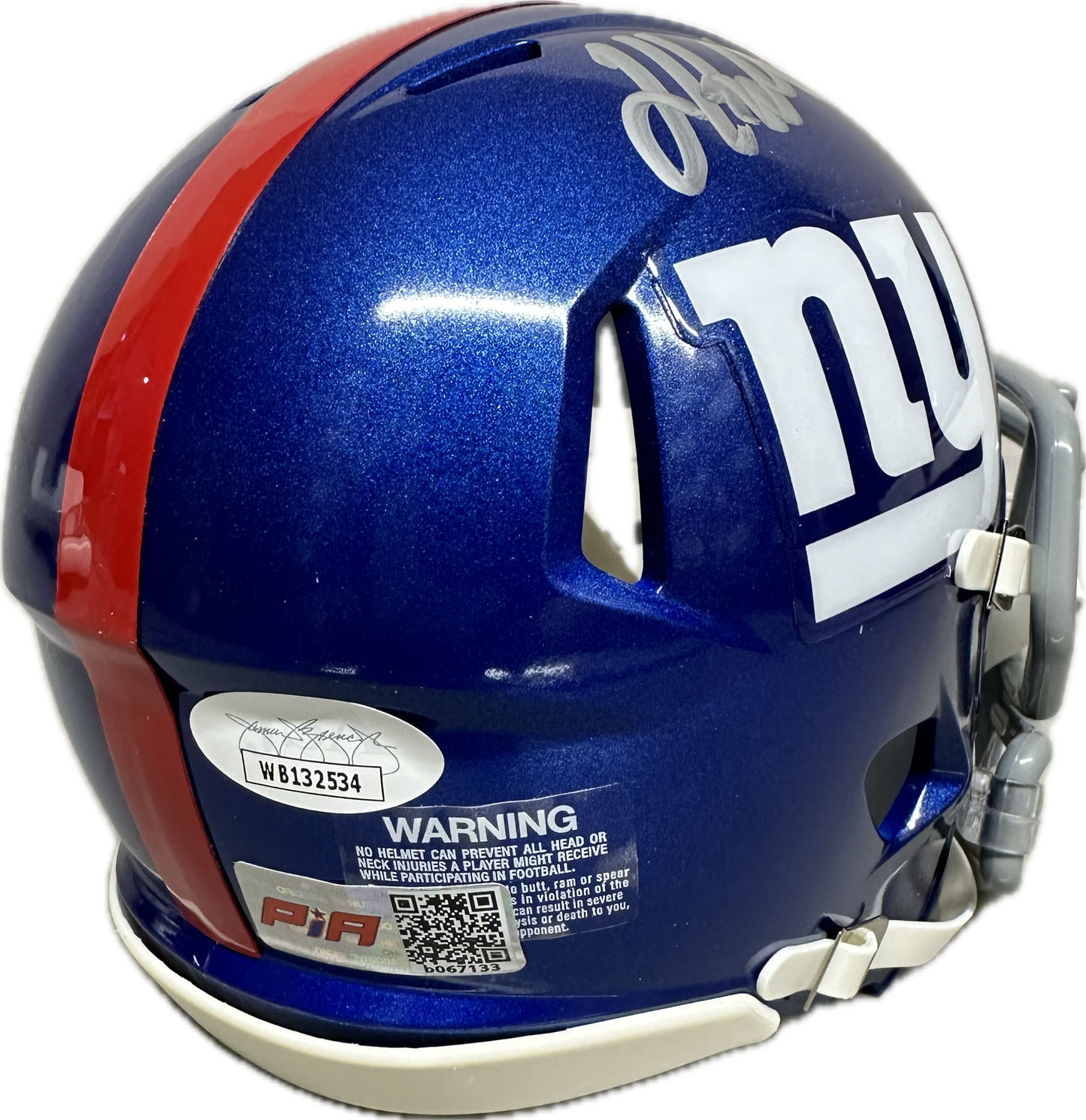Jalin Hyatt Signed New York Speed Home Mini Football Helmet (PIA)