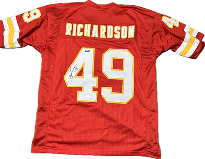 Tony Richardson Custom Kansas City Autographed Football Jersey (PIA/JSA)