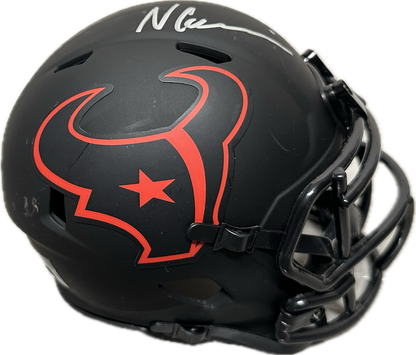 Nico Collins Eclipse Houston Signed Mini Football Helmet (JSA)