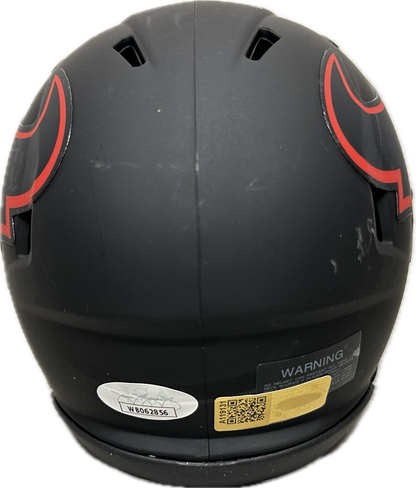 Nico Collins Eclipse Houston Signed Mini Football Helmet (JSA)