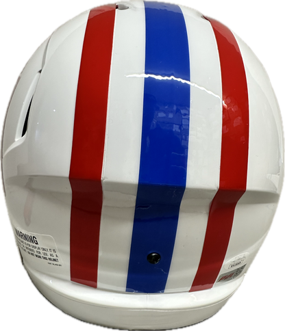 Warren Moon Houston Full Size White Speed Rep Football Helmet (JSA) HOF Hall of Fame