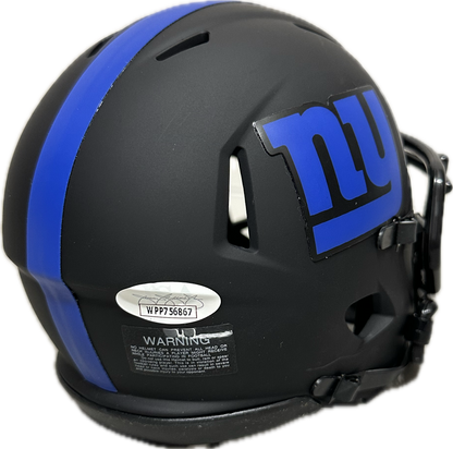 Jeremy Shockey Eclipse Signed New York Mini Football Helmet (JSA)
