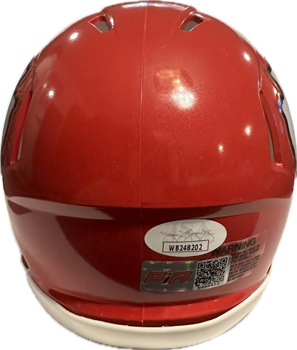Deon Bush Kansas City Signed Mini Football Helmet (PIA JSA)
