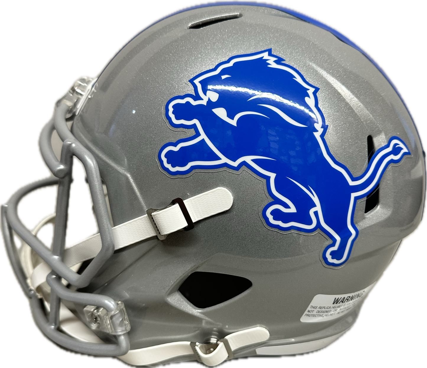Amon-Ra St. Brown / Jameson Williams Detriot Full Size Grey Speed Rep Football Helmet (JSA)
