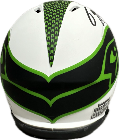 Tyler Lockett Seattle Lunar Signed Mini Football Helmet (JSA)
