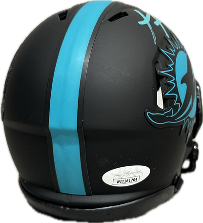Xavien Howard Miami Signed Black Eclipse Mini Football Helmet (JSA)
