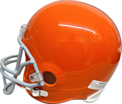 Jim Brown Cleveland Full Size Orange Speed Rep Football Helmet (JSA)
