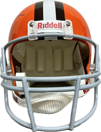 Jim Brown Cleveland Full Size Orange Speed Rep Football Helmet (JSA)