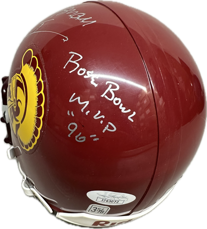 KeyShawn Johnson USC "Rose Bowl MVP" Inscription Signed Mini Football Helmet (JSA)