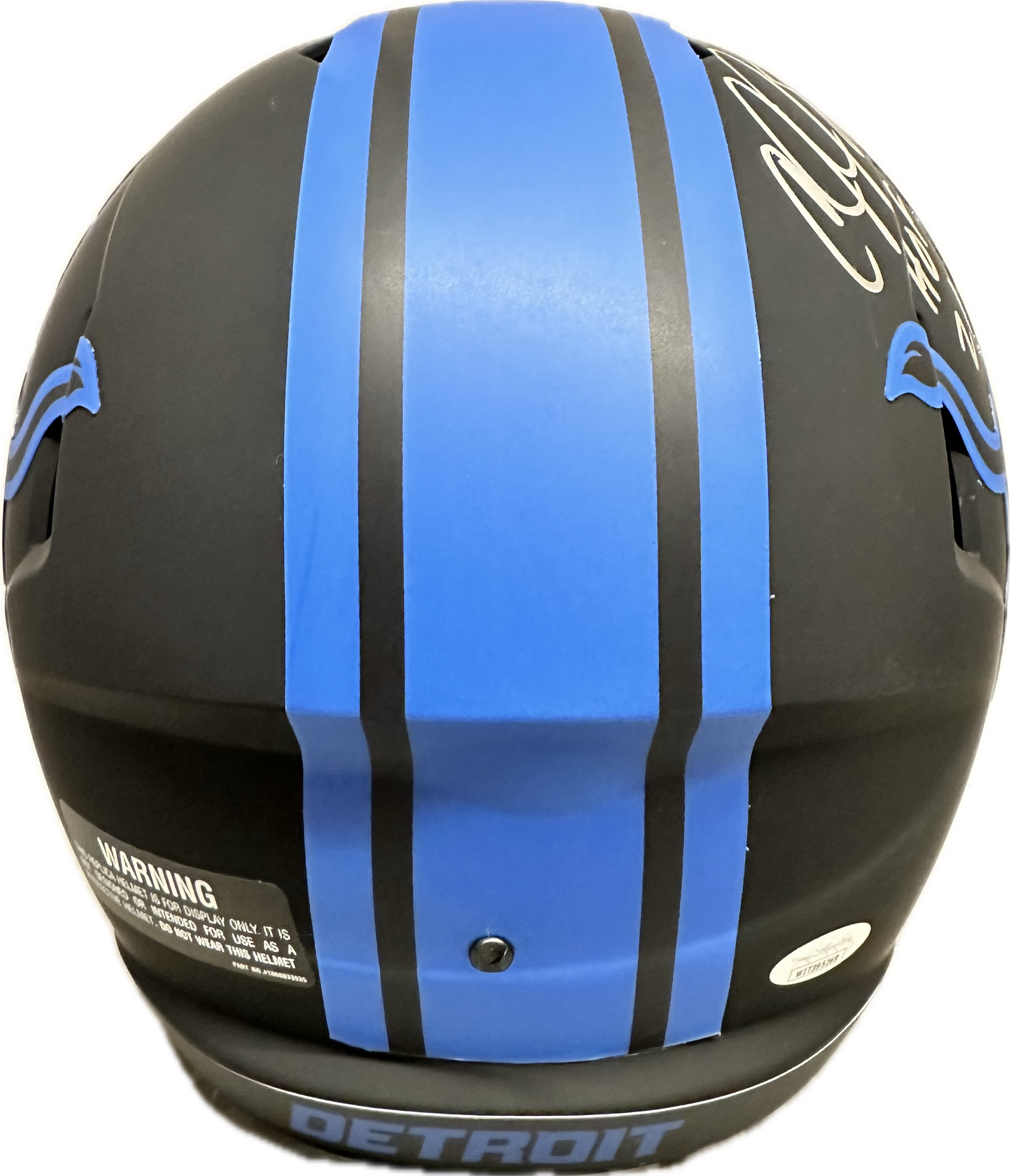 Calvin Johnson "Megatron" Inscription HOF 21 Detriot Full Size Black Speed Rep Football Helmet (JSA)