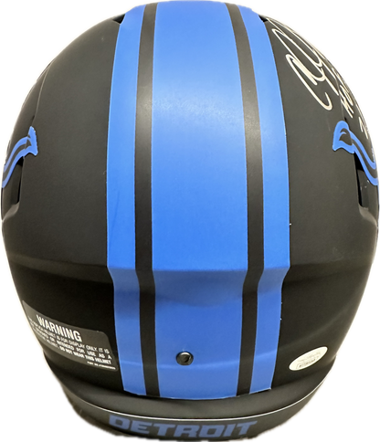 Calvin Johnson "Megatron" Inscription HOF 21 Detriot Full Size Black Speed Rep Football Helmet (JSA)