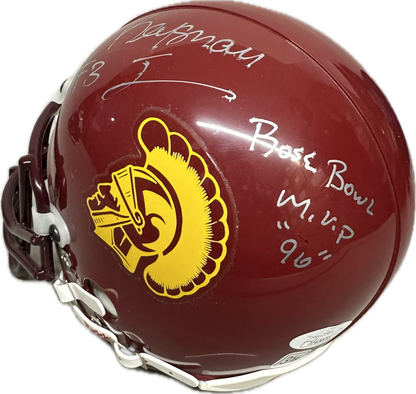 KeyShawn Johnson USC "Rose Bowl MVP" Inscription Signed Mini Football Helmet (JSA)