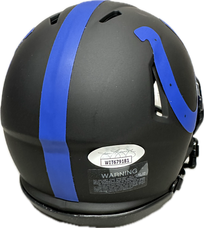 Shaquille Leonard Indianapolis Eclipse Black Mini Football Helmet (JSA)