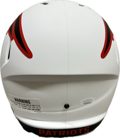 Randy Moss New England Full Size Grey Speed Rep Football Helmet (JSA)