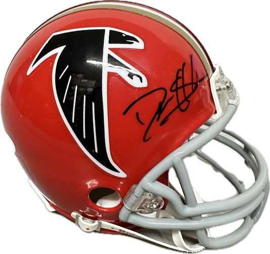 Deion Sanders Atlanta Signed Throwback  Mini Football Helmet (JSA)