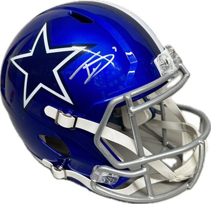 Trevon Diggs Dallas Full Size Speed Rep Flash Football Helmet (PIA)