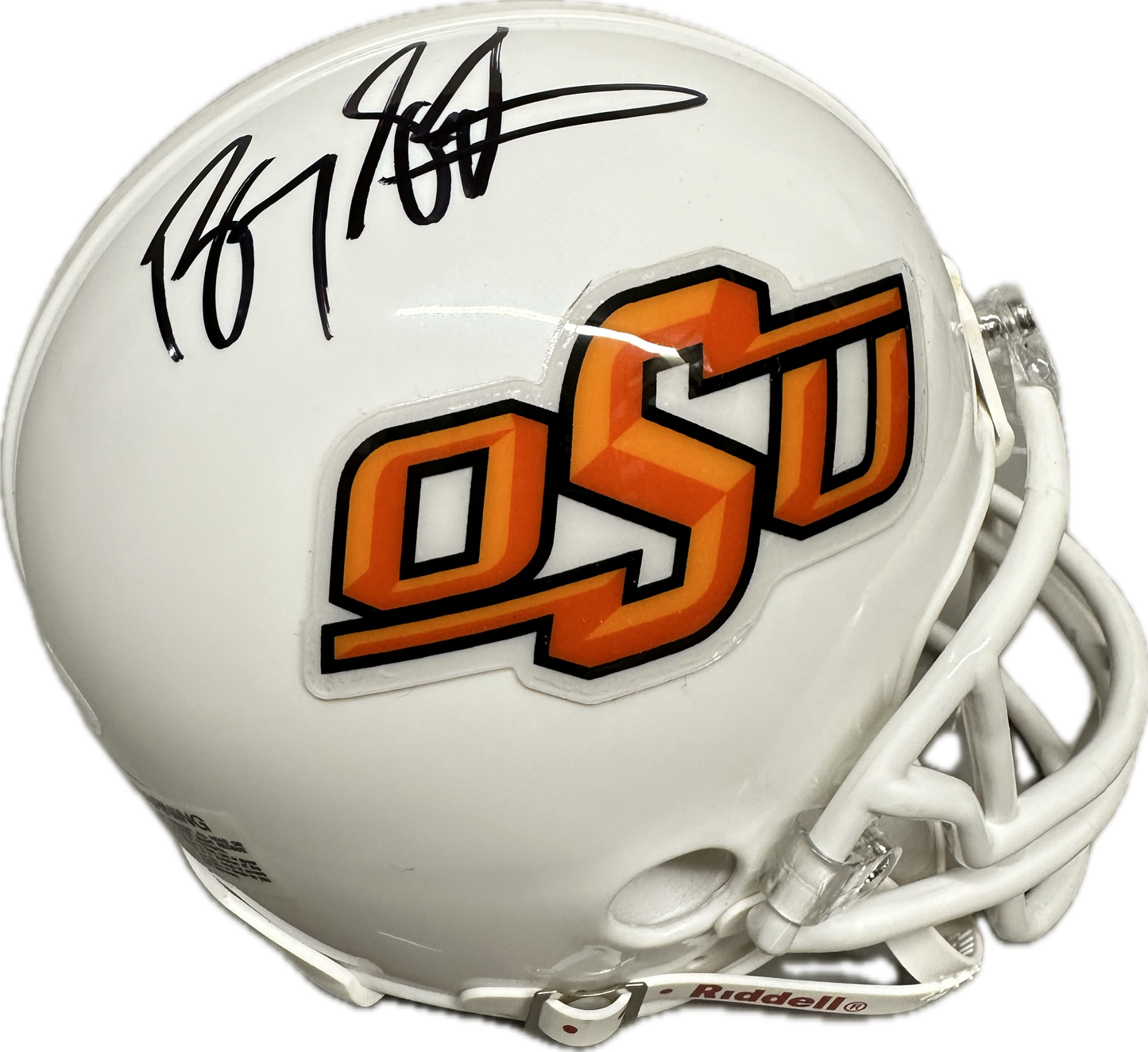 Barry Sanders OSU Signed Mini Football Helmet (JSA)